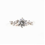 【jv444】 リング Pt900 プラチナ ダイヤモンド 0.3ct/0.06ct 11号 未使用【中古】レディース