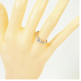 【jv444】 リング Pt900 プラチナ ダイヤモンド 0.3ct/0.06ct 11号 未使用【中古】レディース