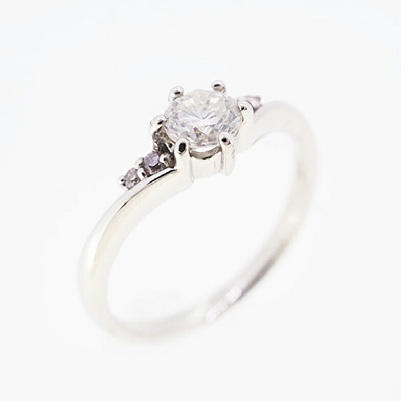 【jv447】 リング Pt900 プラチナ ピンクダイヤモンド ダイヤモンド 0.328ct/0.04ct 11号 未使用【中古】レディース