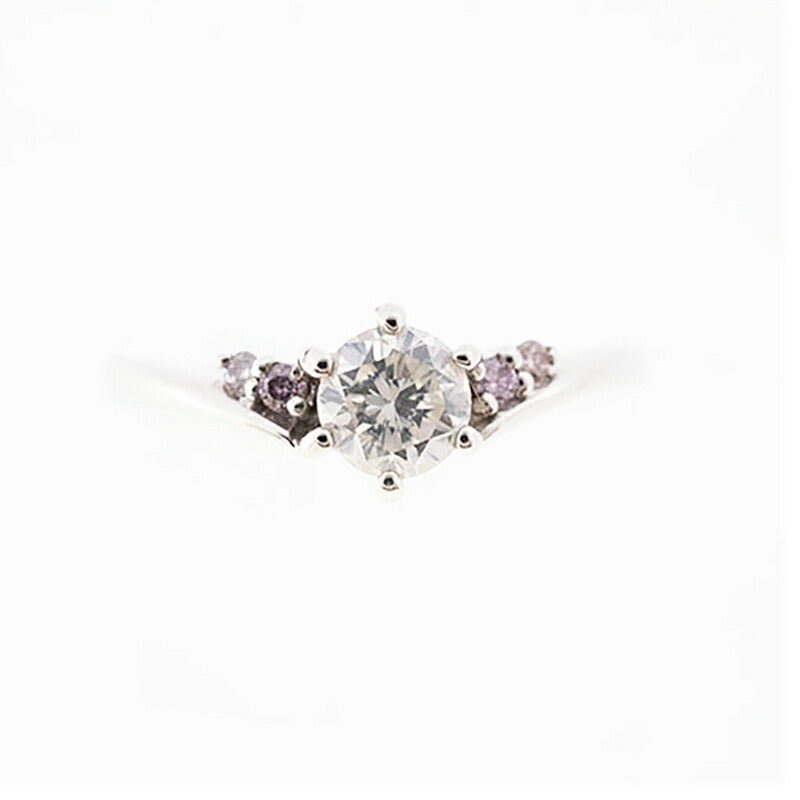 【jv447】 リング Pt900 プラチナ ピンクダイヤモンド ダイヤモンド 0.328ct/0.04ct 11号 未使用【中古】レディース