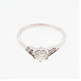 【jv447】 リング Pt900 プラチナ ピンクダイヤモンド ダイヤモンド 0.328ct/0.04ct 11号 未使用【中古】レディース