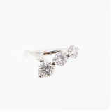 【jv449】 リング Pt900 プラチナ ダイヤモンド 0.460ct/0.276ct 9号 未使用【中古】レディース