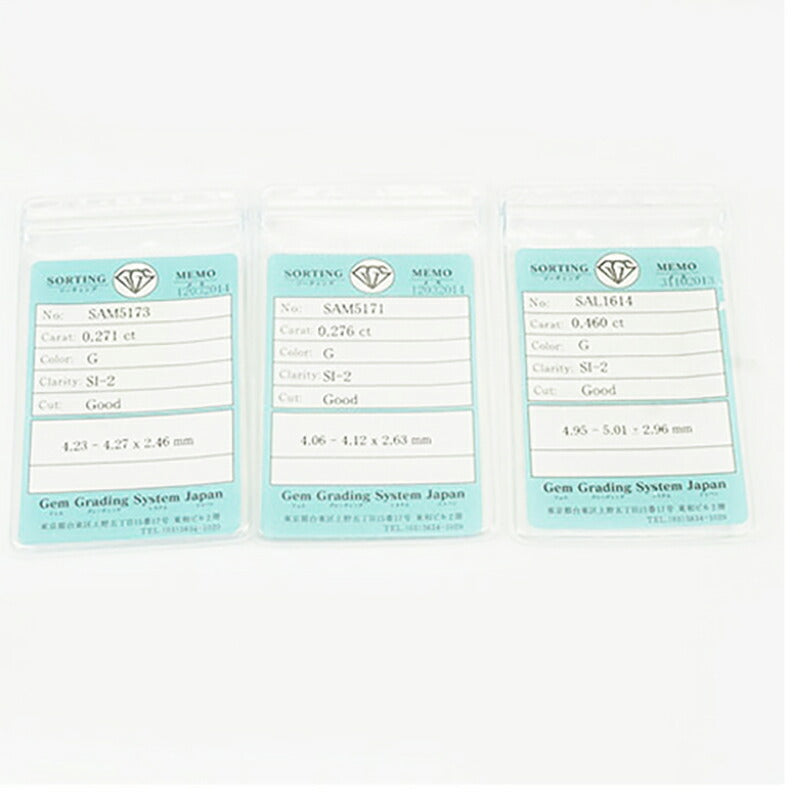 【jv449】 リング Pt900 プラチナ ダイヤモンド 0.460ct/0.276ct 9号 未使用【中古】レディース
