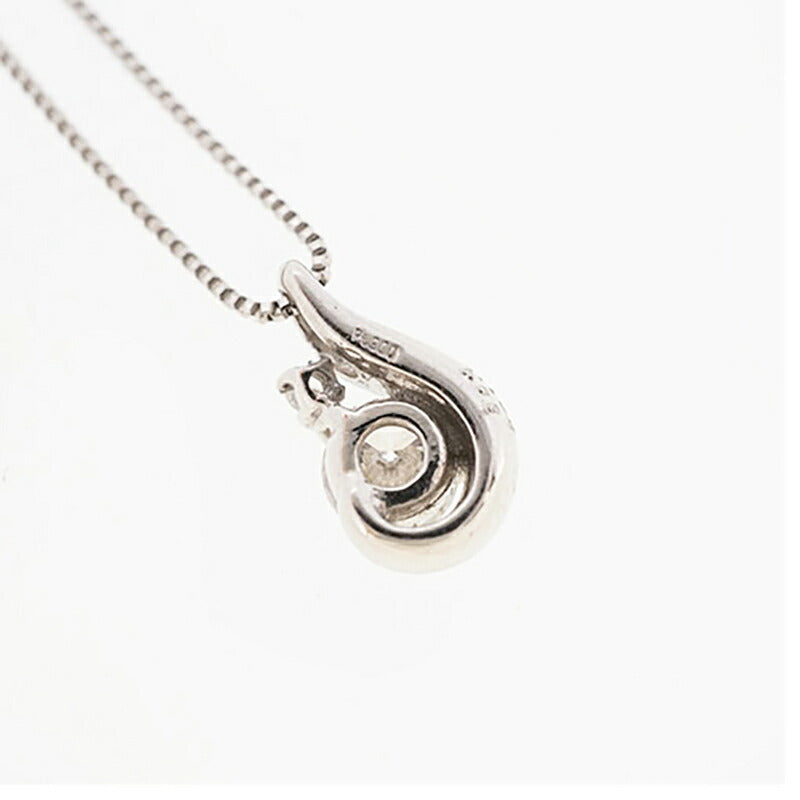 【jv456】 ネックレス Pt850 プラチナ Pt900 プラチナ ダイヤモンド 0.195ct/0.006ct 未使用【中古】レディース