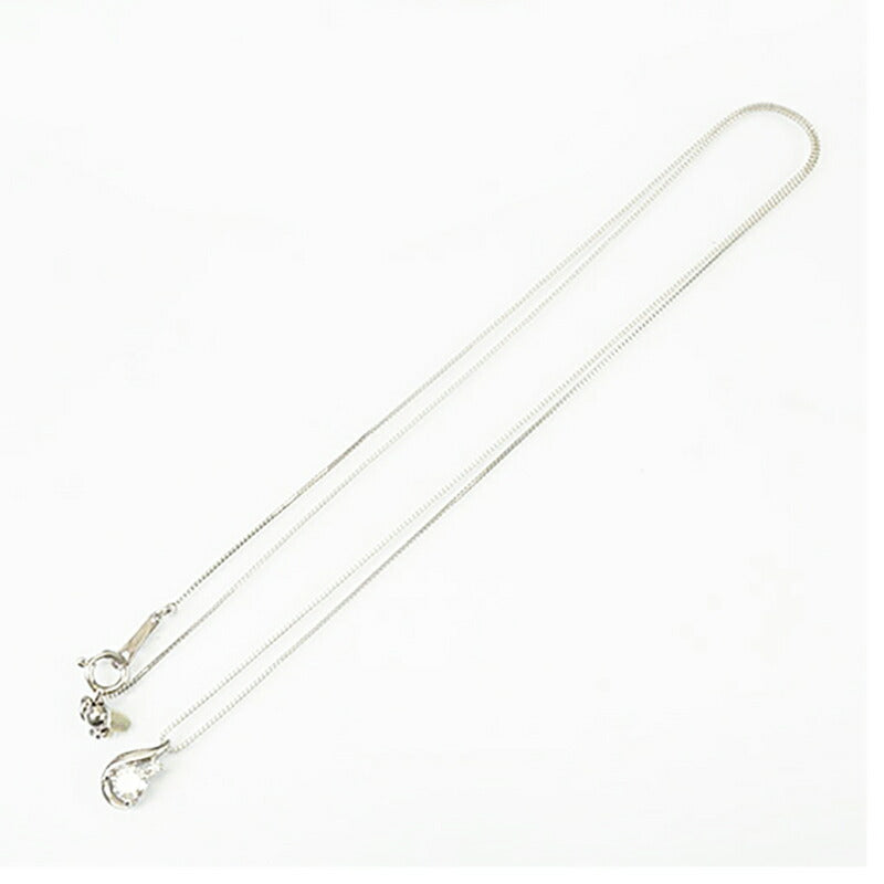 【jv456】 ネックレス Pt850 プラチナ Pt900 プラチナ ダイヤモンド 0.195ct/0.006ct 未使用【中古】レディース