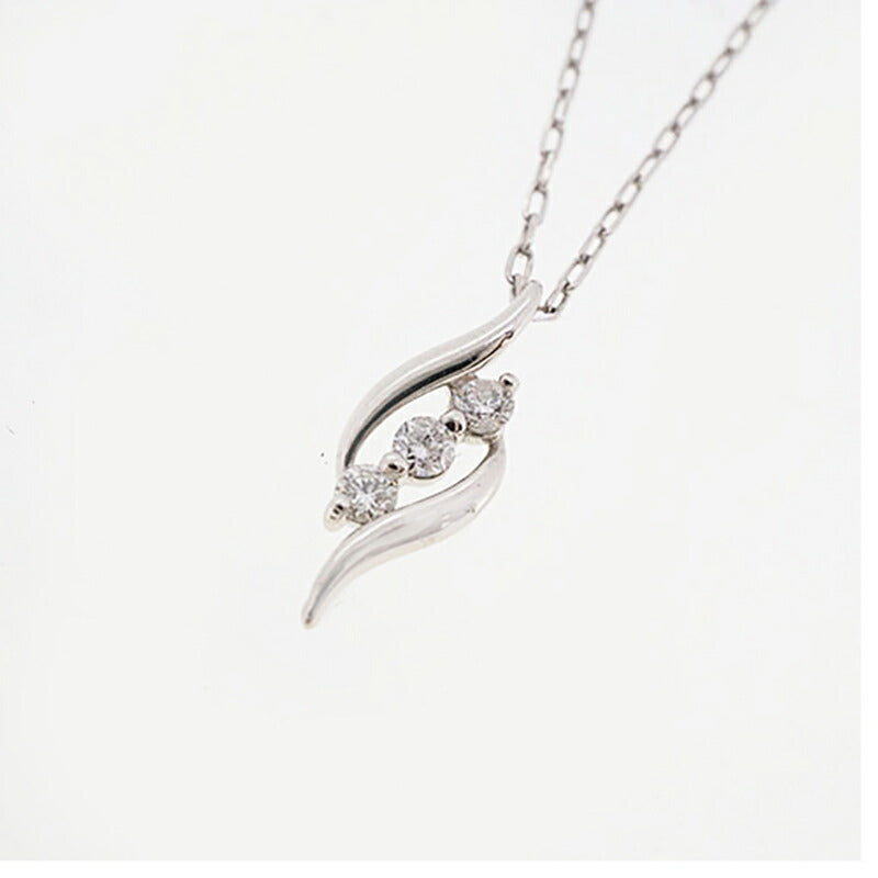 【jv457】 ネックレス Pt950 プラチナ ダイヤモンド 0.1ct 未使用【中古】レディース