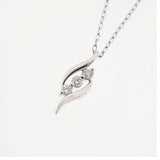 【jv457】 ネックレス Pt950 プラチナ ダイヤモンド 0.1ct 未使用【中古】レディース