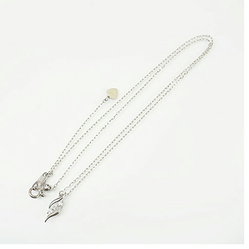 【jv457】 ネックレス Pt950 プラチナ ダイヤモンド 0.1ct 未使用【中古】レディース