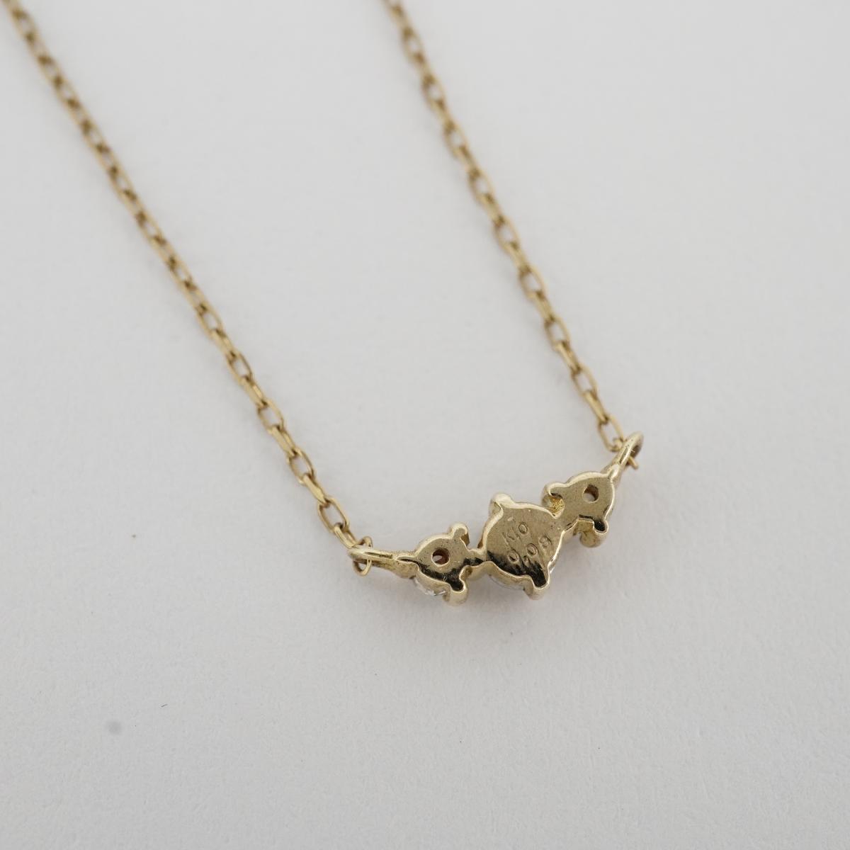 【jv462】 ネックレス K10YG イエローゴールド ダイヤモンド 0.1ct 未使用【中古】レディース