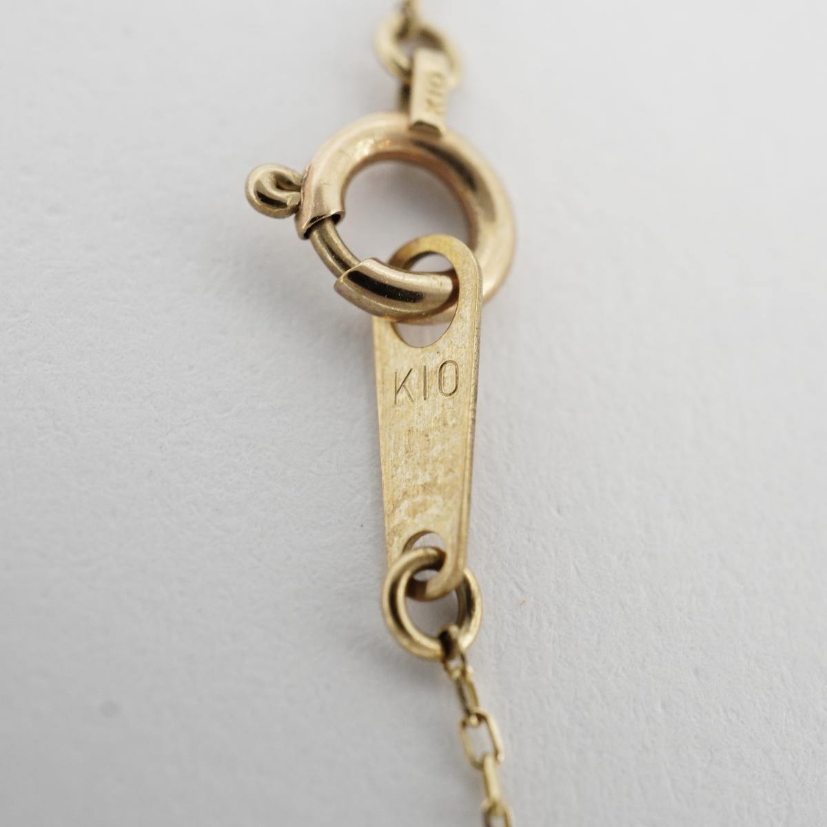 【jv462】 ネックレス K10YG イエローゴールド ダイヤモンド 0.1ct 未使用【中古】レディース