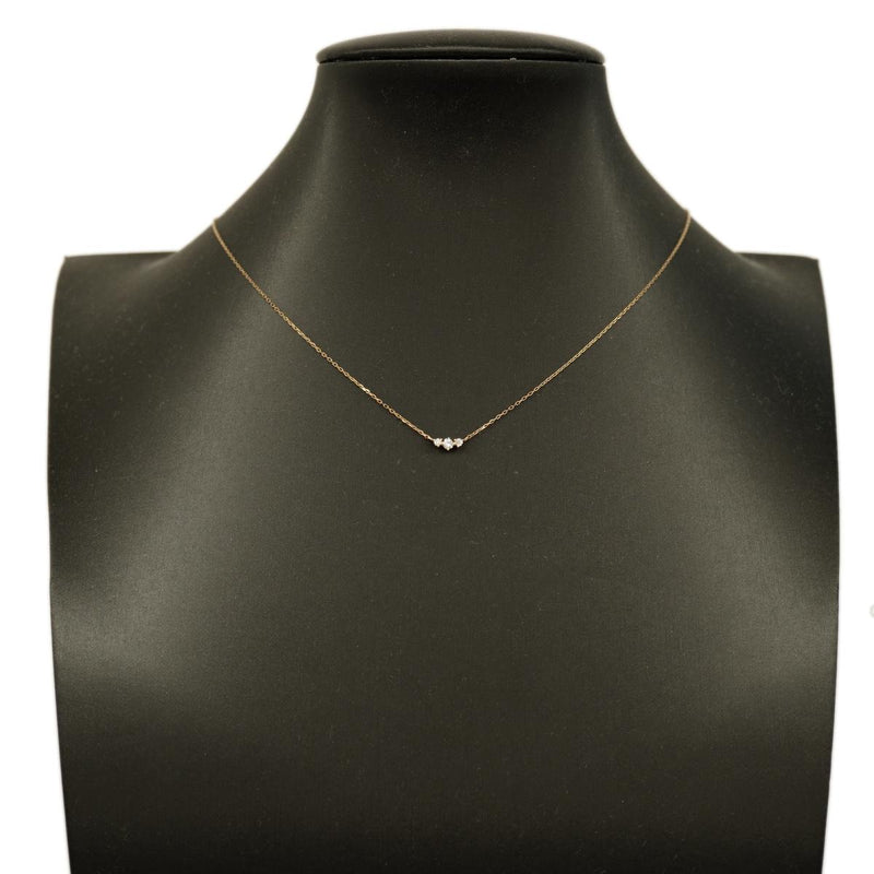 【jv462】 ネックレス K10YG イエローゴールド ダイヤモンド 0.1ct 未使用【中古】レディース