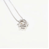【jv494】 ネックレス 一粒ダイヤ K10WG ホワイトゴールド ダイヤモンド 0.2ct 未使用【中古】レディース
