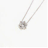 【jv496】 ネックレス 一粒ダイヤ K10WG ホワイトゴールド ダイヤモンド 0.2ct 未使用【中古】レディース