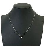 【jv496】 ネックレス 一粒ダイヤ K10WG ホワイトゴールド ダイヤモンド 0.2ct 未使用【中古】レディース