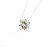 【jv498】 ネックレス K10WG ホワイトゴールド ダイヤモンド 0.2ct 未使用【中古】レディース