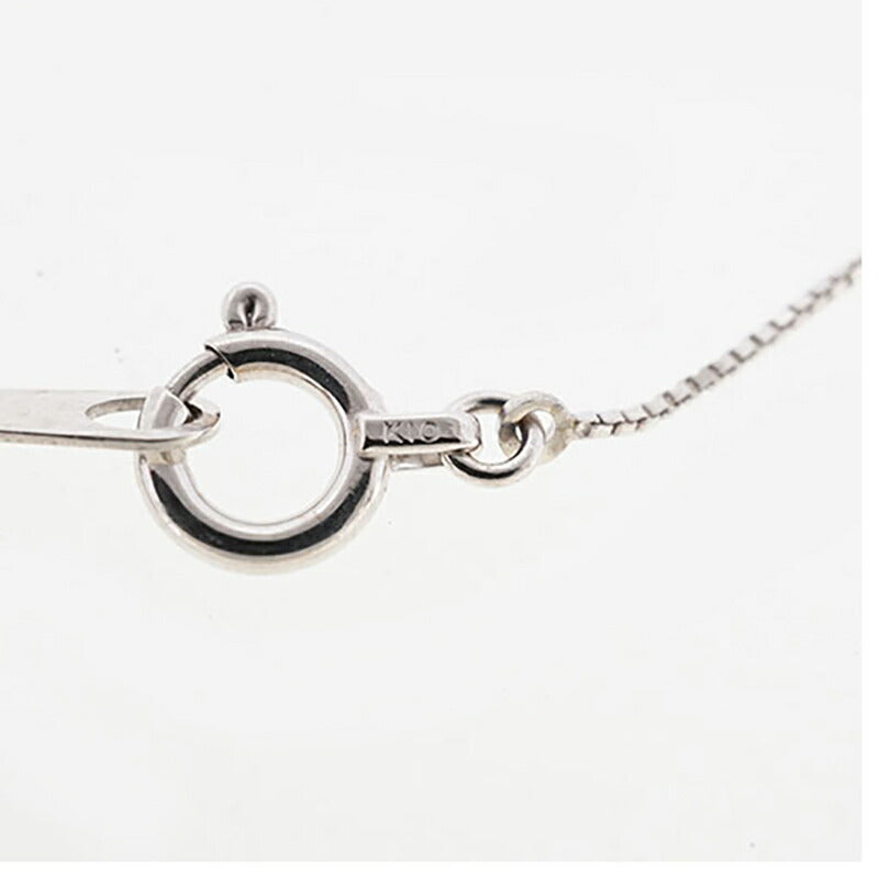 【jv498】 ネックレス K10WG ホワイトゴールド ダイヤモンド 0.2ct 未使用【中古】レディース