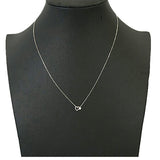 【jv511】 ネックレス ハートモチーフ K10WG ホワイトゴールド ダイヤモンド 0.01ct 未使用【中古】レディース