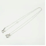 【jv520】 ネックレス Pt850 プラチナ ダイヤモンド 0.05ct/0.02ct 未使用【中古】レディース