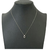 【jv520】 ネックレス Pt850 プラチナ ダイヤモンド 0.05ct/0.02ct 未使用【中古】レディース