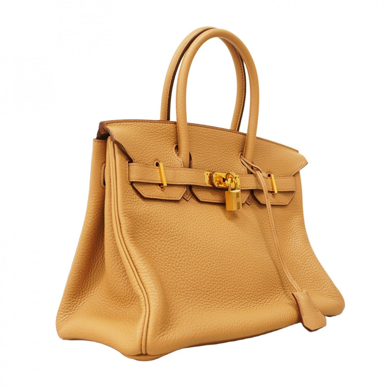 ★SALE【5aa0051-g】エルメス ハンドバッグ バーキン30 トゴ タバックキャメル ゴールド金具 □M刻印【中古】レディース