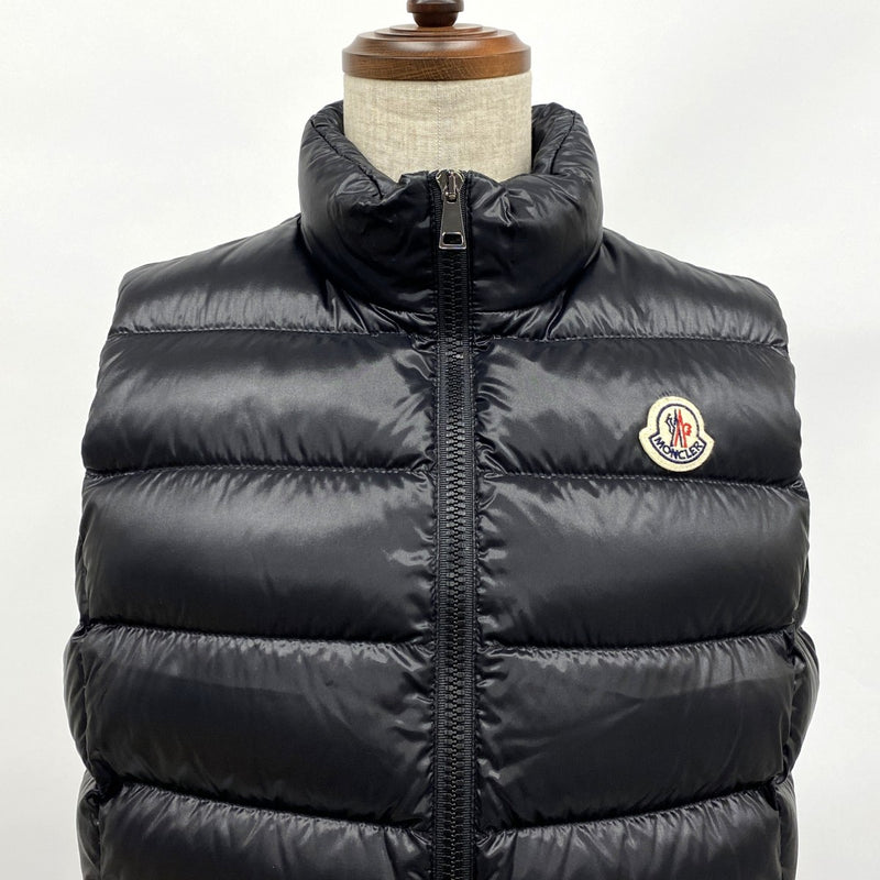 5apo0017】モンクレール ダウンベスト 2 ブラック ナイロン ダウン