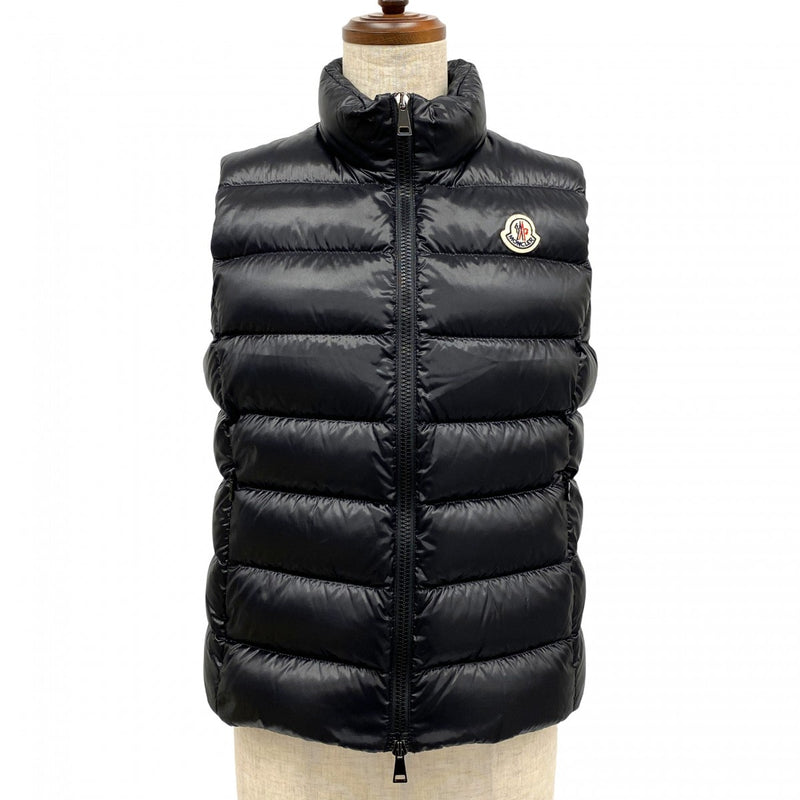 5apo0017】モンクレール ダウンベスト 2 ブラック ナイロン ダウン