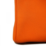 【5be5114-g】エルメス ハンドバッグ バーキン25 トゴ オレンジ シルバー金具 U刻印【中古】レディース