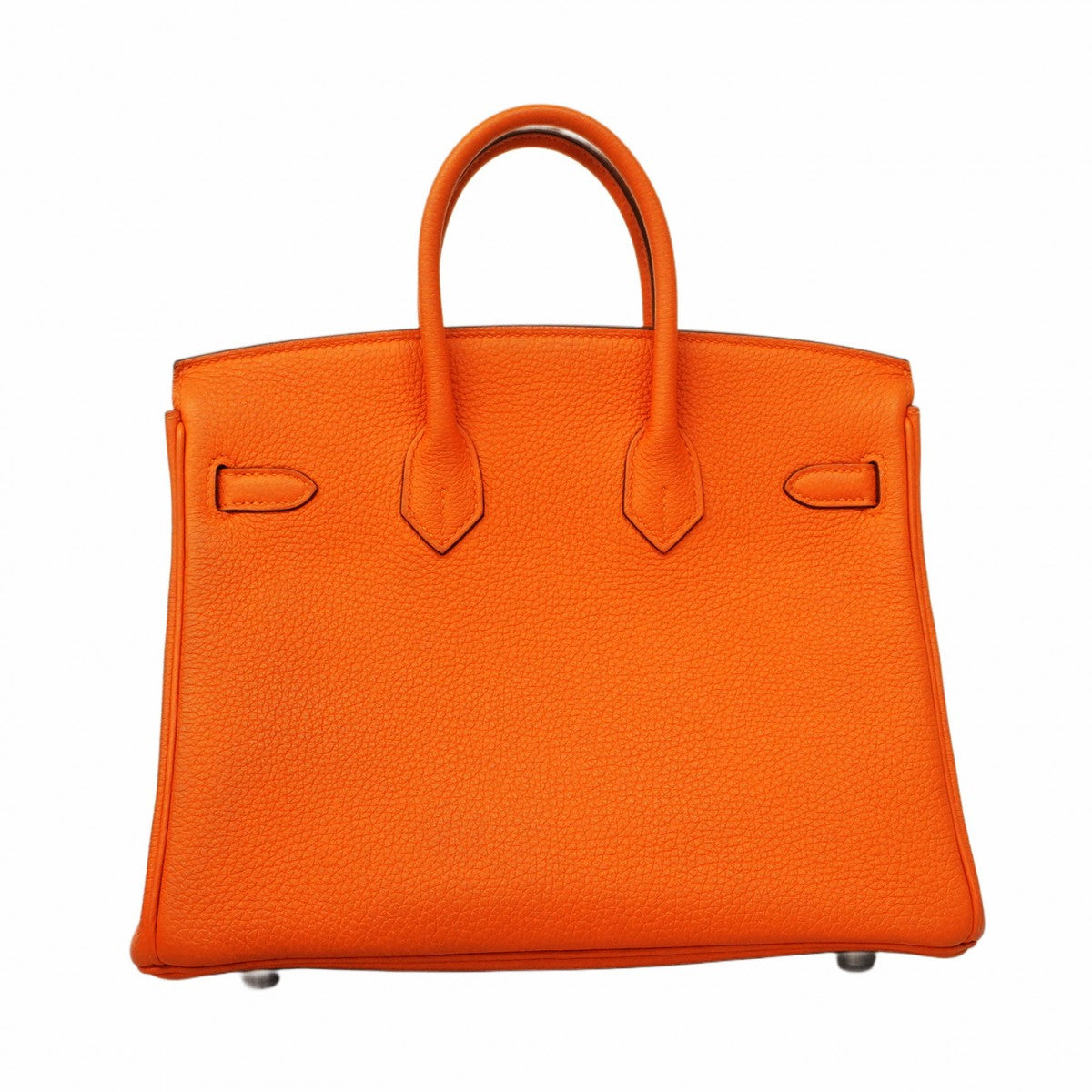 【5be5114-g】エルメス ハンドバッグ バーキン25 トゴ オレンジ シルバー金具 U刻印【中古】レディース