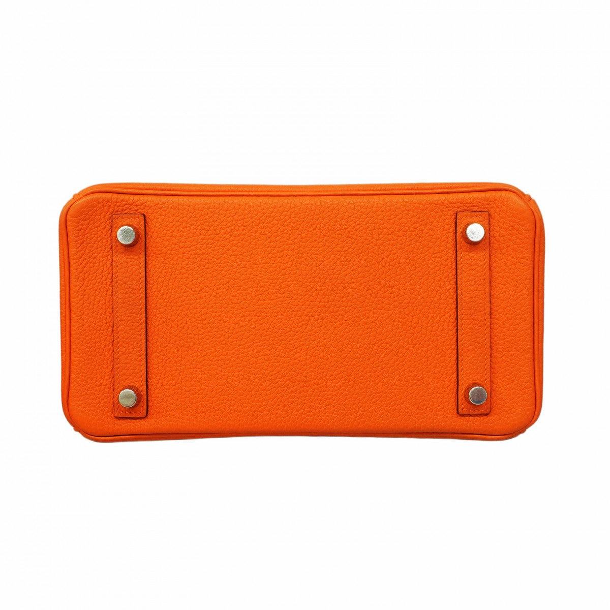 【5be5114-g】エルメス ハンドバッグ バーキン25 トゴ オレンジ シルバー金具 U刻印【中古】レディース