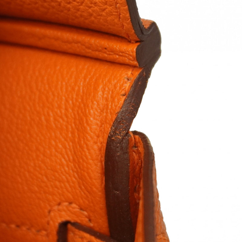【5be5114-g】エルメス ハンドバッグ バーキン25 トゴ オレンジ シルバー金具 U刻印【中古】レディース