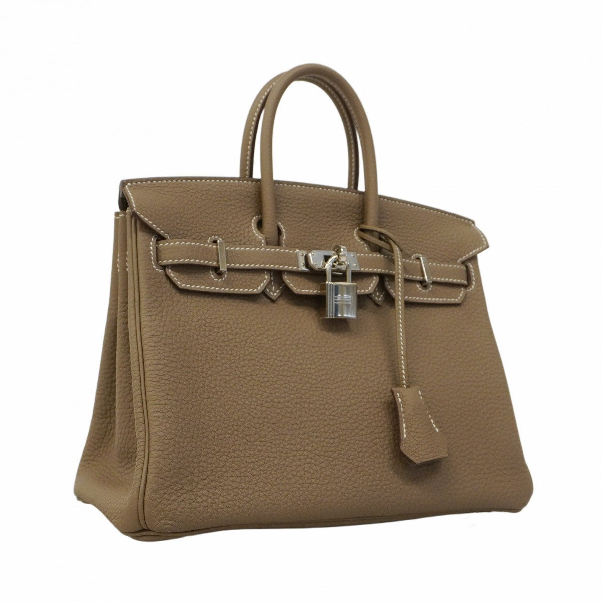 【5cb0938-g】エルメス ハンドバッグ バーキン25 トゴ エトゥープ シルバー金具 D刻印【中古】レディース