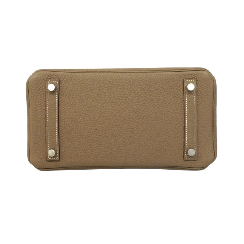 【5cb0938-g】エルメス ハンドバッグ バーキン25 トゴ エトゥープ シルバー金具 D刻印【中古】レディース