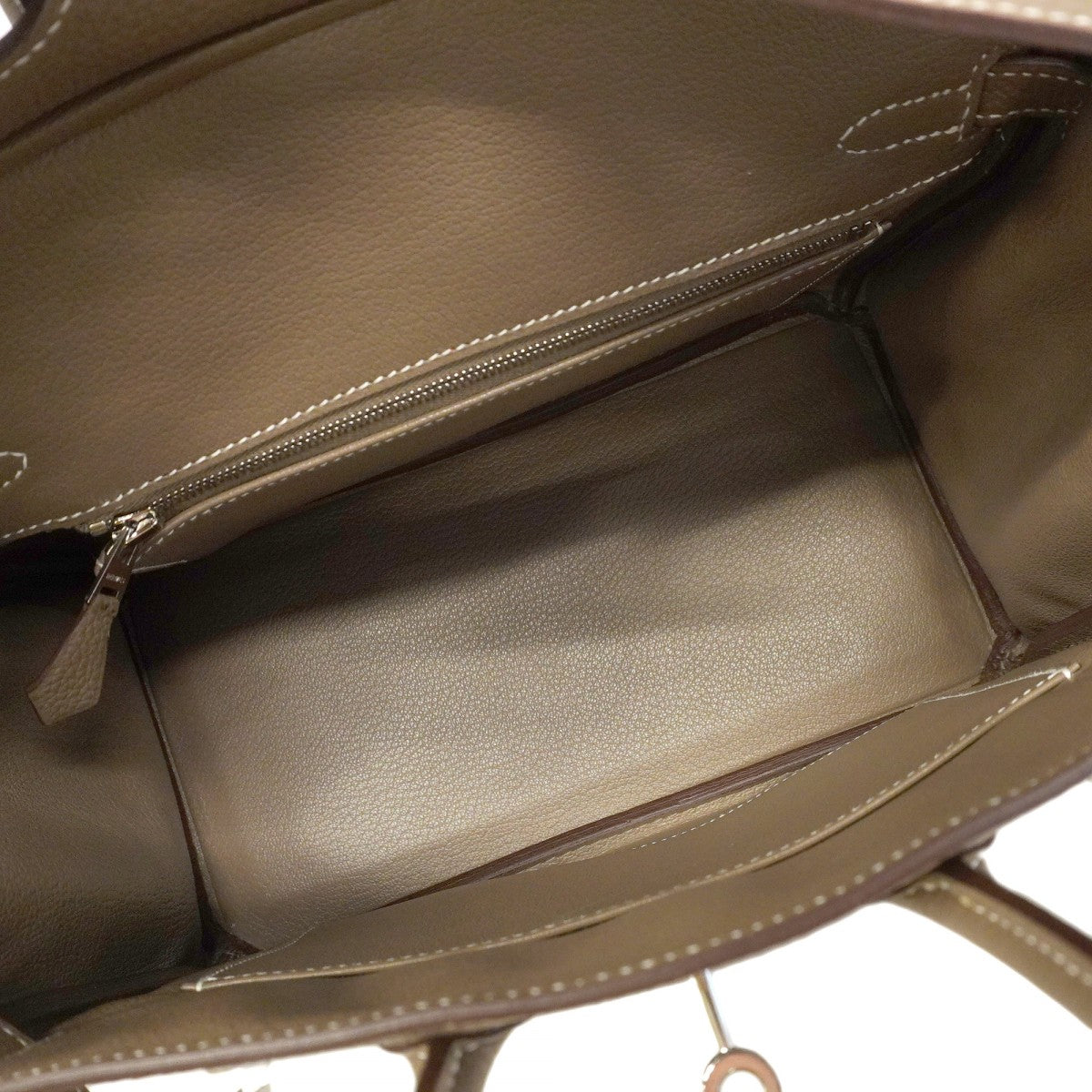 【5cb0938-g】エルメス ハンドバッグ バーキン25 トゴ エトゥープ シルバー金具 D刻印【中古】レディース