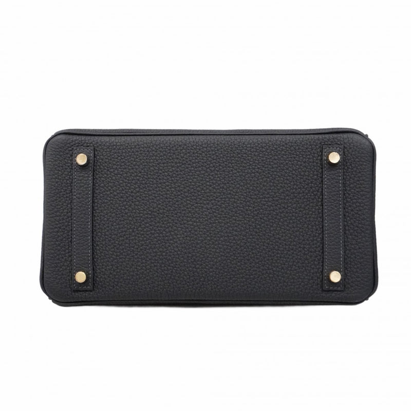【5db1946-g】エルメス ハンドバッグ バーキン30 トゴ ブルーニュイ ゴールド金具 W刻印【中古】レディース