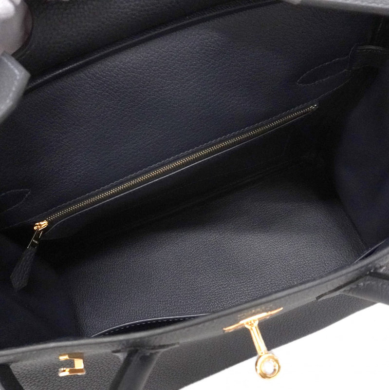 【5db1946-g】エルメス ハンドバッグ バーキン30 トゴ ブルーニュイ ゴールド金具 W刻印【中古】レディース