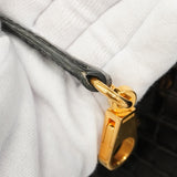 【5eb1835-g】エルメス ハンドバッグ ケリー28 ポロサス ブラック ゴールド金具【中古】レディース