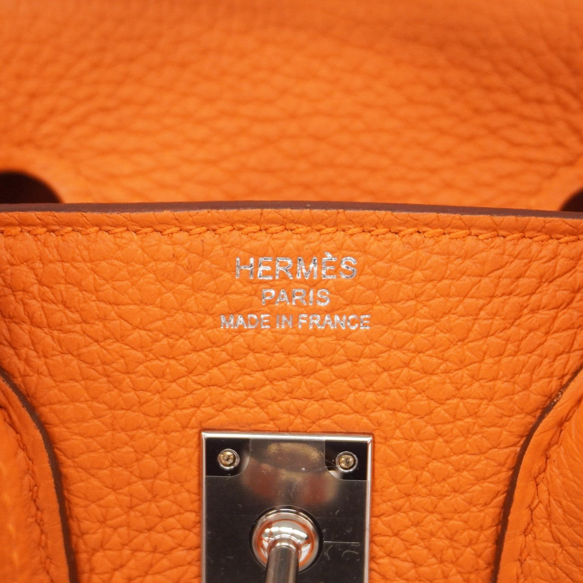 ★最終価格★SALE【5fb1692-e-g】エルメス ハンドバッグ バーキン25 トゴ オレンジ シルバー金具 B刻印【中古】レディース