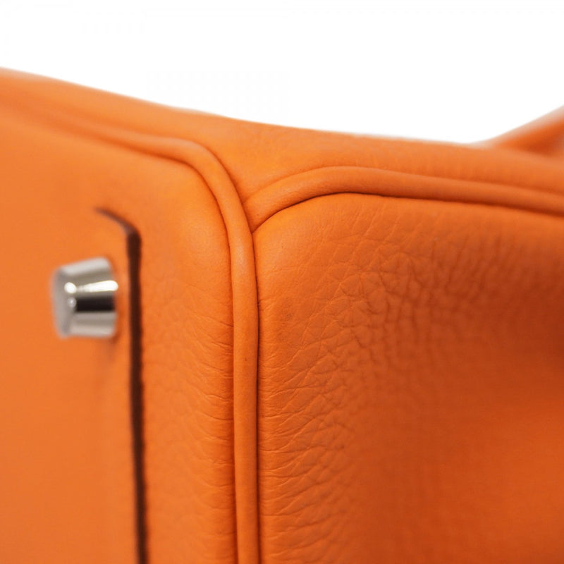 ★最終価格★SALE【5fb1692-e-g】エルメス ハンドバッグ バーキン25 トゴ オレンジ シルバー金具 B刻印【中古】レディース