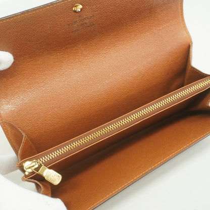 【5fb1965】ルイヴィトン 長財布 モノグラム ポシェットポルトモネクレディ M61725 ブラウン【中古】レディース
