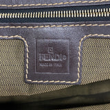 【5gd5328-h】フェンディ ハンドバッグ ズッカ ナイロンキャンバス ブラック ゴールド金具【中古】レディース