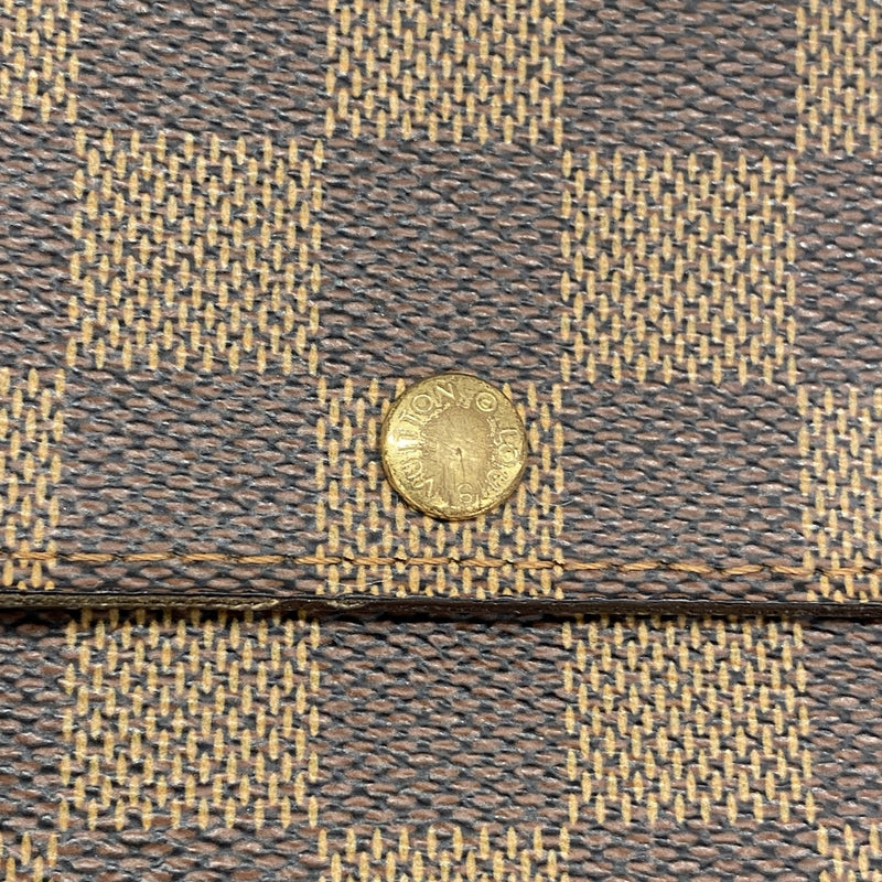 【5gd5336-h】ルイヴィトン 長財布 ダミエ ポルトモネクレディ N61726  エベヌ【中古】レディース