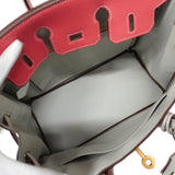 ★SALE【5fd5384-e-g】エルメス ハンドバッグ バーキン25 スペシャルオーダー コロマンデル ローズアザレ/パールグレー ゴールド金具 Z刻印【中古】レディース