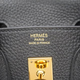 ★SALE【5ga0017-g-h】エルメス ハンドバッグ バーキン25 トゴ ブラック ゴールド金具 D刻印【中古】レディース