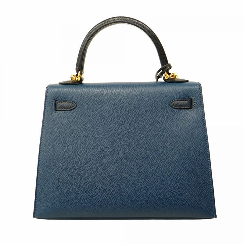 ★最終価格★SALE【5ga0654-g-b-h】エルメス ハンドバッグ ケリー25トリコロール ヴォーエプソン ブラック ブルードプリュス/ブルーインディゴ ゴールド金具 B刻印【中古】レディース ☆在庫処分☆最終価格☆SALE【5ga0654-g-b-h】エルメス ハンドバッグ
