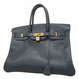★最終価格★SALE【5gc3841-h】エルメス ハンドバッグ バーキン35 トゴ ネイビー ゴールド金具 〇Y刻印【中古】レディース