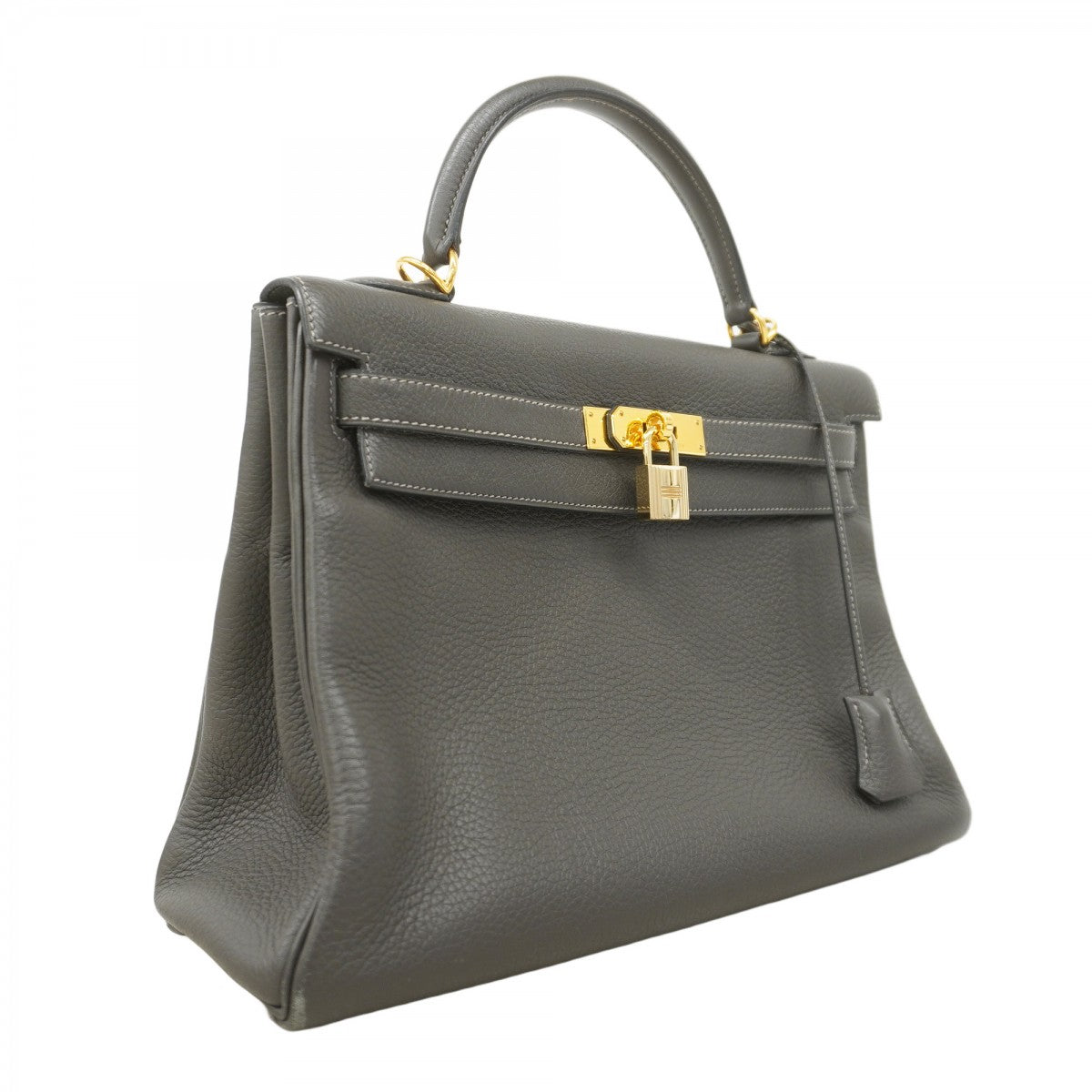 ★最終価格★SALE【5gd4088-h】エルメス ハンドバッグ ケリー32 トゴ グラファイト ゴールド金具 □J刻印【中古】レディース