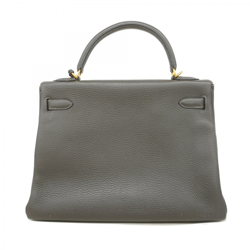★最終価格★SALE【5gd4088-h】エルメス ハンドバッグ ケリー32 トゴ グラファイト ゴールド金具 □J刻印【中古】レディース