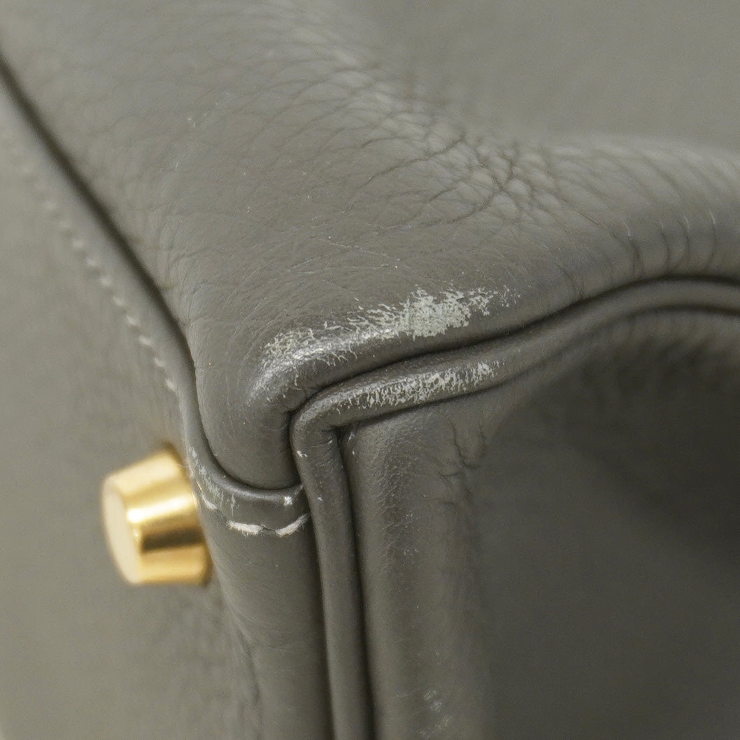 ★最終価格★SALE【5gd4088-h】エルメス ハンドバッグ ケリー32 トゴ グラファイト ゴールド金具 □J刻印【中古】レディース