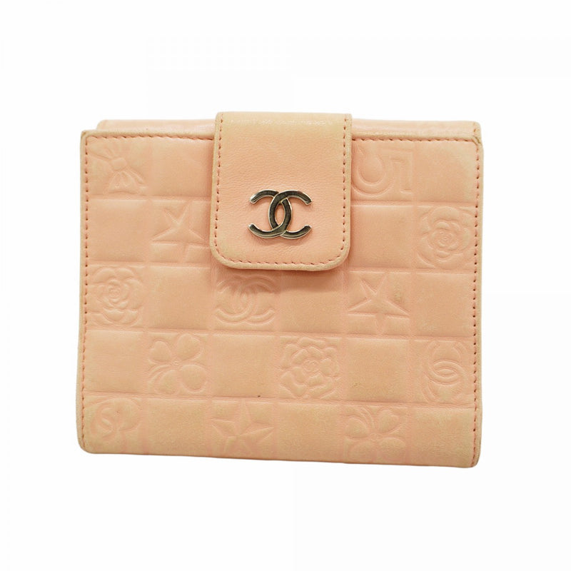 【売り切り品】CHANEL シャネル アイコンライン 長財布 ピンク ラムスキン CHANEL シャネル 長財布 w1 ピンク カンボンライン ココマーク