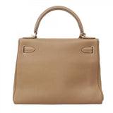 ★最終価格★SALE【5gd4364-e】エルメス ハンドバッグ ケリー28 トゴ エトゥープ シルバー金具 D刻印【中古】レディース